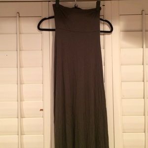 Dark green maxi skirt