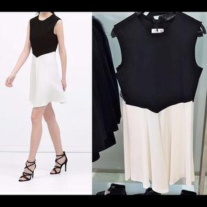 Zara 2015 black and white dress Size M