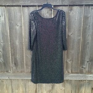 Black sequined dress