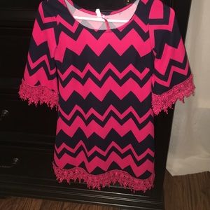 Pink and Navy dress