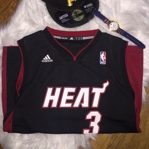 🏀🔥 Rare Adidas Miami Heat Jersey Dwayne Wade
