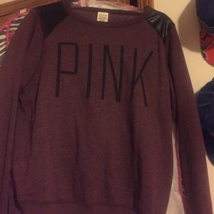 Pink crewneck sweatshirt