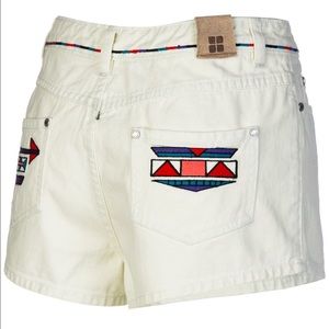 White bohemian shorts