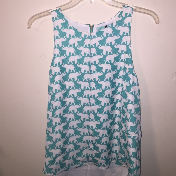 ADORABLE Karli preppy elephant tank top
