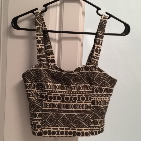 Tribal pattern crop top