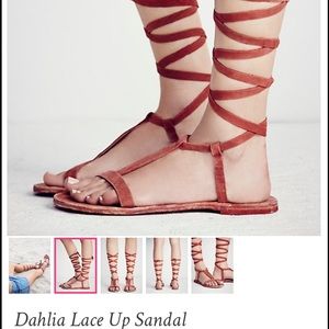 Free People Lace up Gladiator Sandals