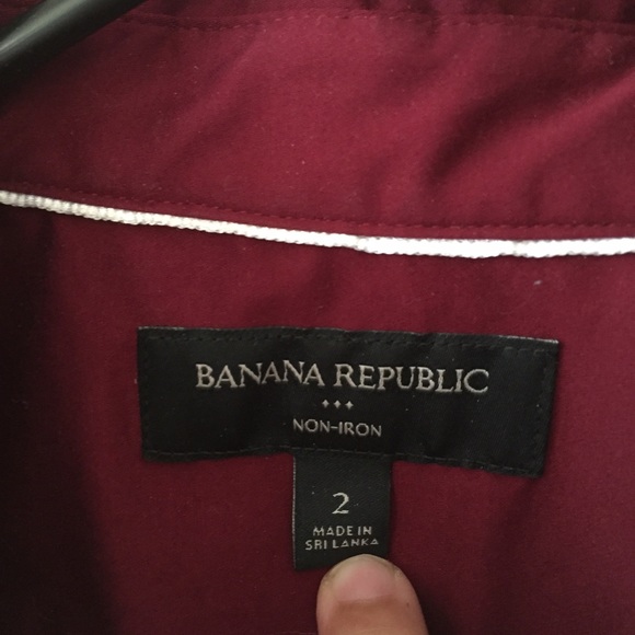 Maroon Button Down Collared Shirt - image 2