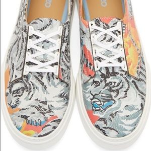 "Kenzo" Grey & Red Victory Sneakers