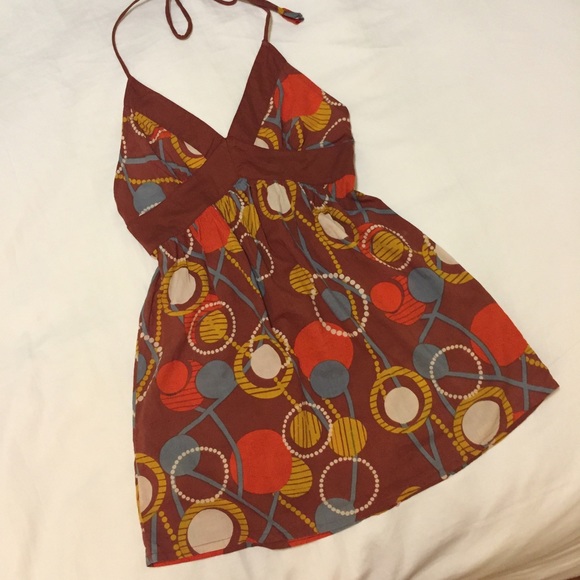 Retro 70s halter top sundress. Sz Small - Picture 2 of 3