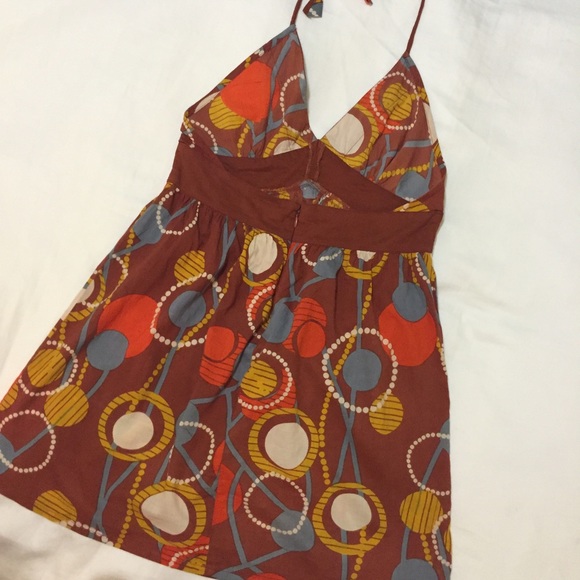Retro 70s halter top sundress. Sz Small - Picture 3 of 3