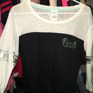 Pink baseball tee