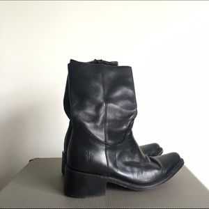 Frye black leather boots. Women's 7.5.