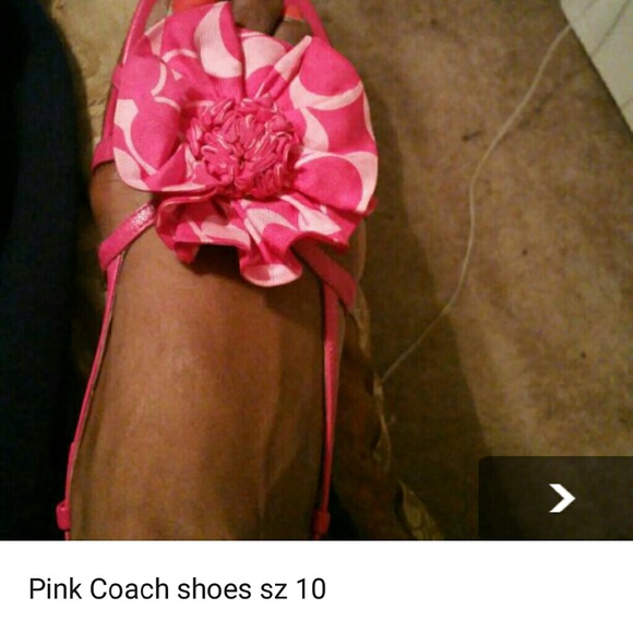 Pink coach shoes