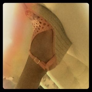 Brash Salmon pink wedge heels