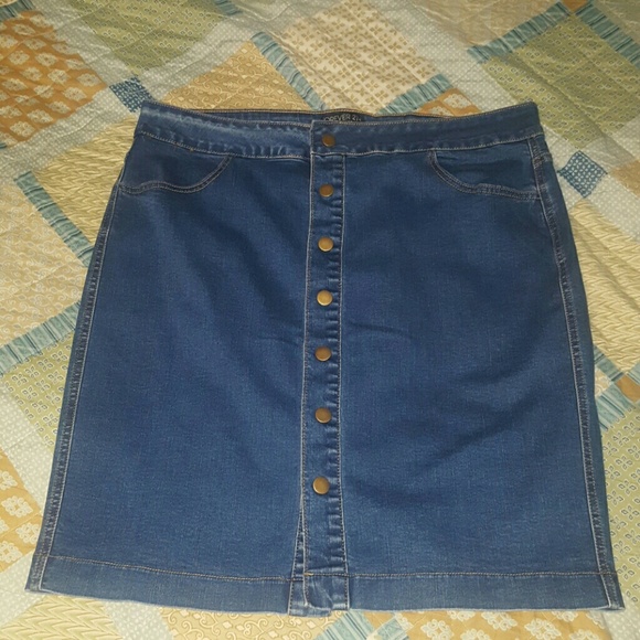 Forever 21 High Waist Denim Skirt