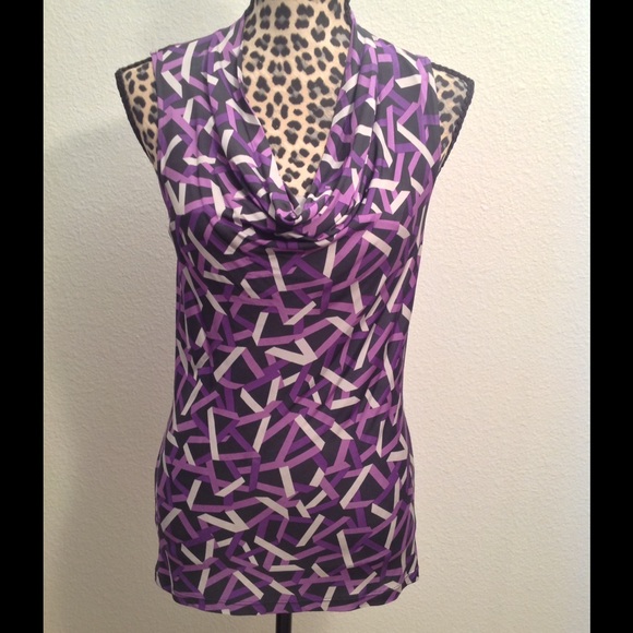 New York & Company Sleeveless Cowl Neck Top