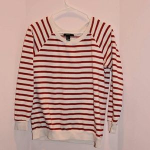 Red and White Stripped Sweater Top FOREVER 21