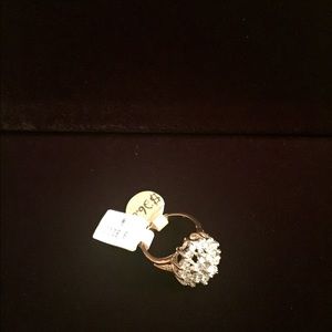 14k Gold plated CZ Antique ring
