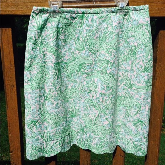 Scalloped "See you later Alligator" Skirt