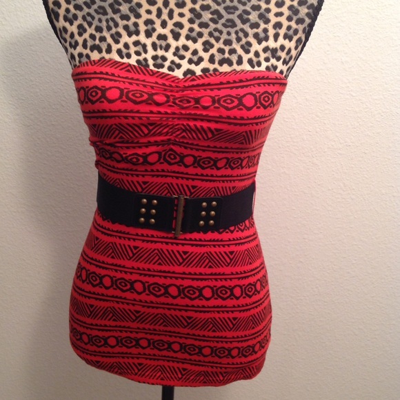 Candie's Belted Tube Top Tunic
