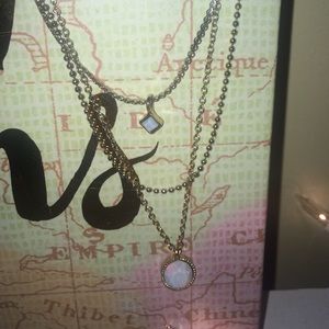 layered "opal" necklace