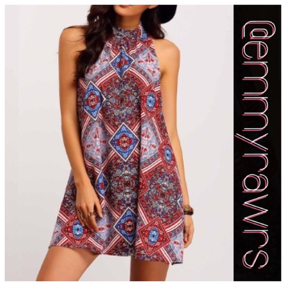 $21 Sale • Bohemian Printed Sun Dress - Picture 2 of 4
