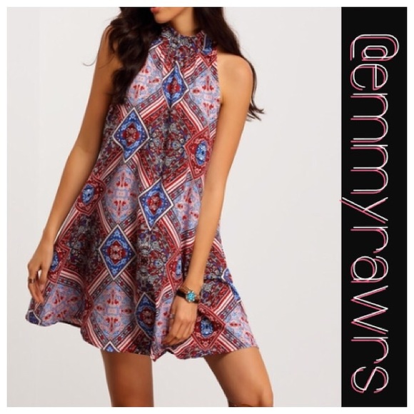 $21 Sale • Bohemian Printed Sun Dress - Picture 3 of 4