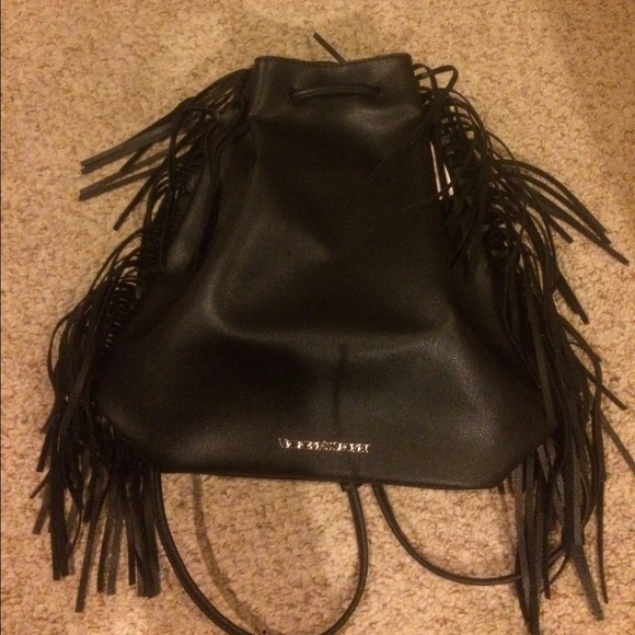 VS fringe drawstring backpack