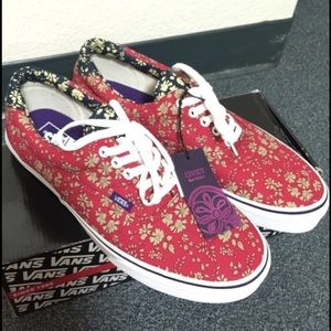 2 pair of Vans - Red Capel & Liberty Era