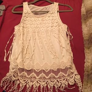 SMALL LOVE CULTURE CROTCHET TANK