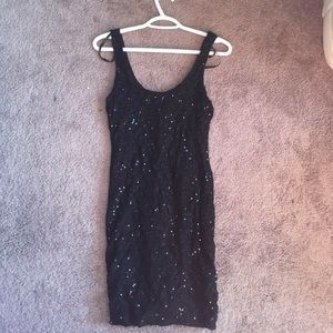 Black sequence dress