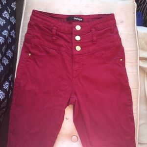 High waist super skinny pants