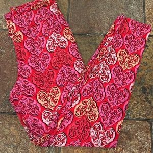LuLaRoe One Size Heart Leggings