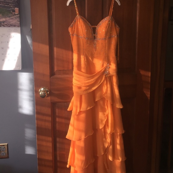 Orange prom dress