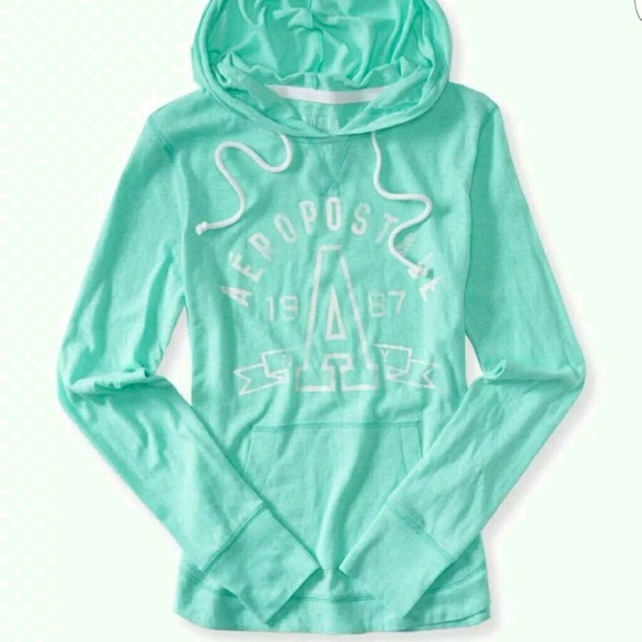 AEROPOSTALE
1987 MARLED POPOVER HOODIE~LIGHTWEIGHT - Picture 1 of 2