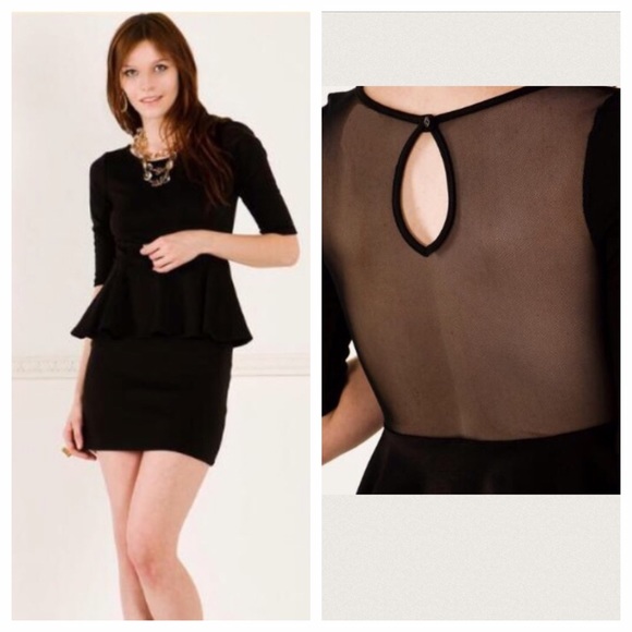 Francesca's Collections Dresses & Skirts - Black Peplum Dress