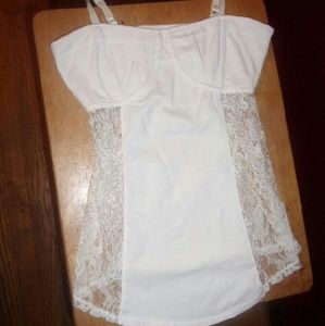 Rampage ivory lace tank