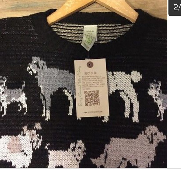 Modcloth intarsia dog park sweater Nwt - Picture 2 of 4