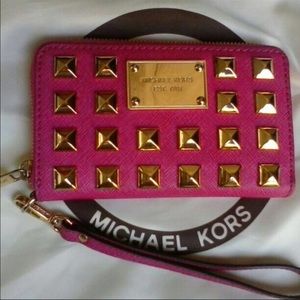 Michael Kors studded wristlet