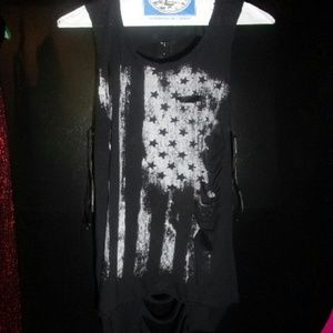 Sexy distressed flag tank