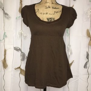 Brown baby doll tee