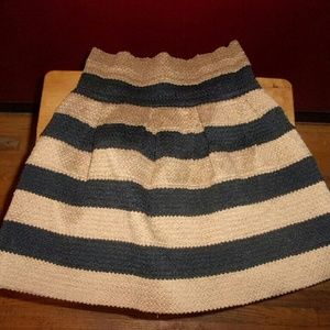 Stylish striped skater skirt