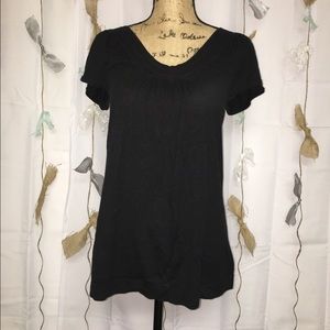 Black sweater tee