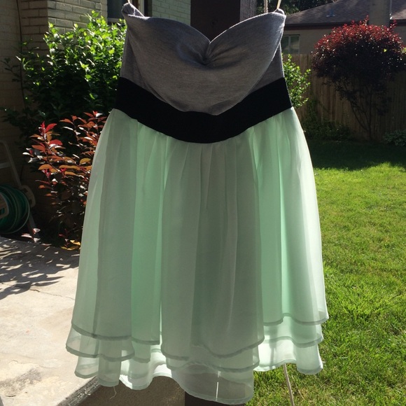 Mint Strapless Dress - Picture 1 of 4