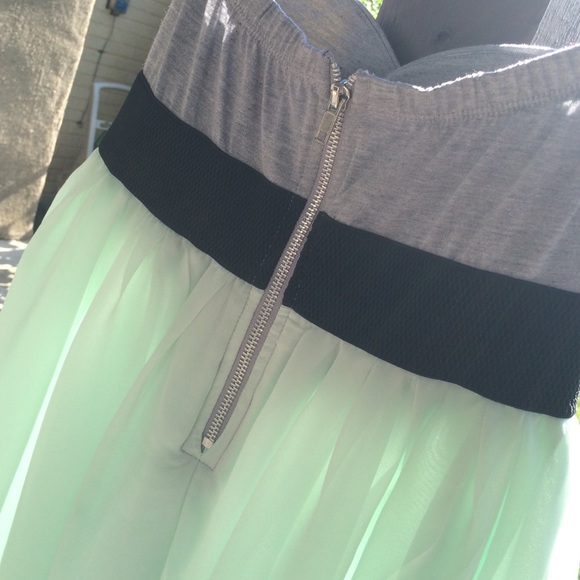 Mint Strapless Dress - Picture 3 of 4