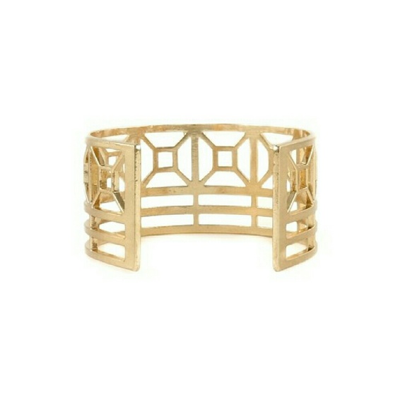 Geometric Cut-out Cuff Bracelet - Picture 4 of 4