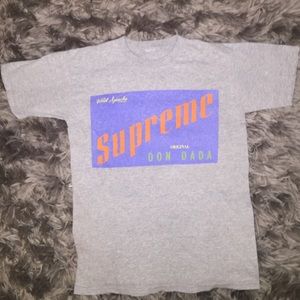 Grey shirt sleeve supreme shirt. Like new