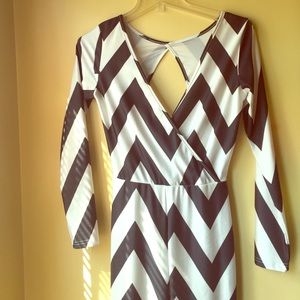 Unique Black & White Bodysuit! Boutique Styles!