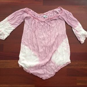 Tobi dip-dye off the shoulder tunic