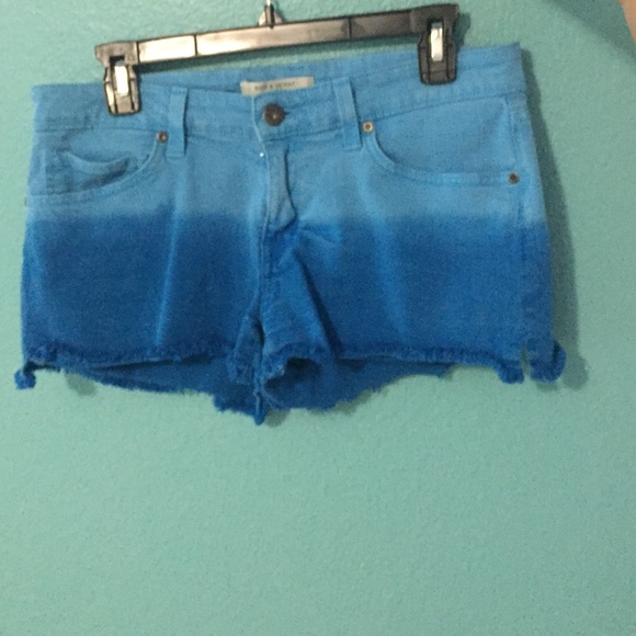 Blue dyed ombré summer shorts!!
